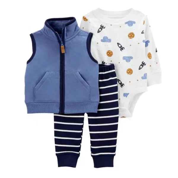 Design Carter's Tiny Ranger Explorer Set Burgundy / White / Denim Blue Baby Clothing Set Sets - 42