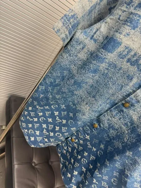 Louis Vuitton Monogram Denim Shirt Blue - 11
