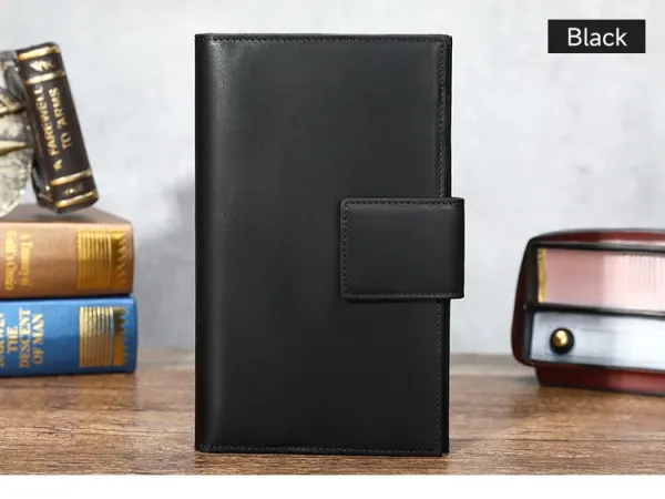 Design Vintage-Style Brown Leather Journal Cover Wallets - 15