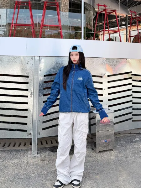 Adidas Originals Track Jacket Denim Blue Jacket - 8