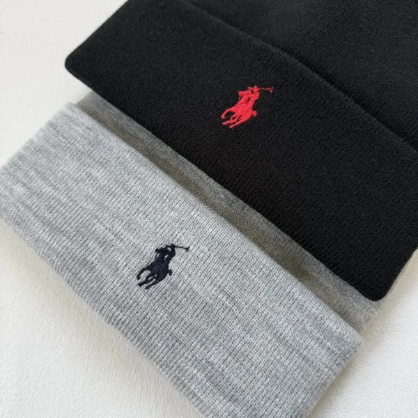 Polo Ralph Lauren Classic Beanie Black and Gray - 13