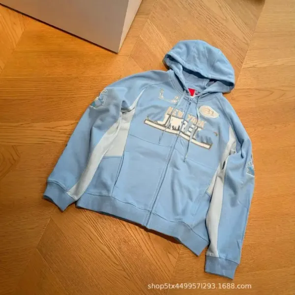 Mitchell & Ness New York Knicks Zip-Up Hoodie Light Blue - 1