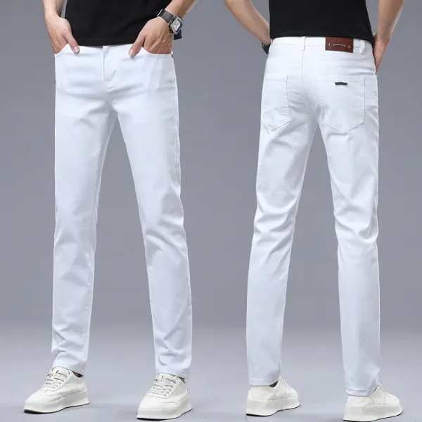 Chrome Hearts White Denim Jeans - 5