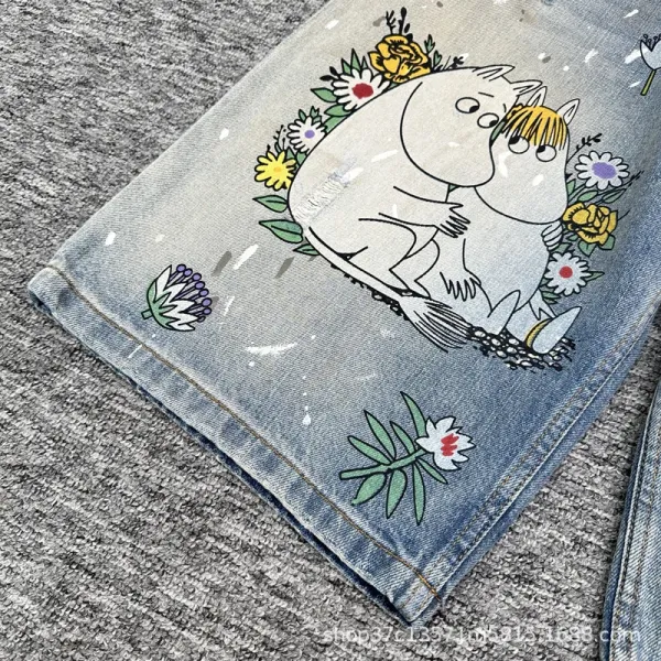 Moomin x Design Denim Shorts Multicolor Jeans - 11