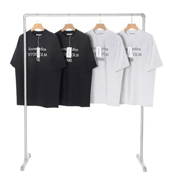 Acne Studios Stockholm 1996 Graphic T-Shirt Black and Gray - 6