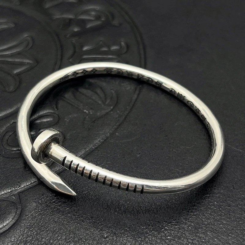 Chrome Hearts Nail Bracelet Silver Jewelry - 5