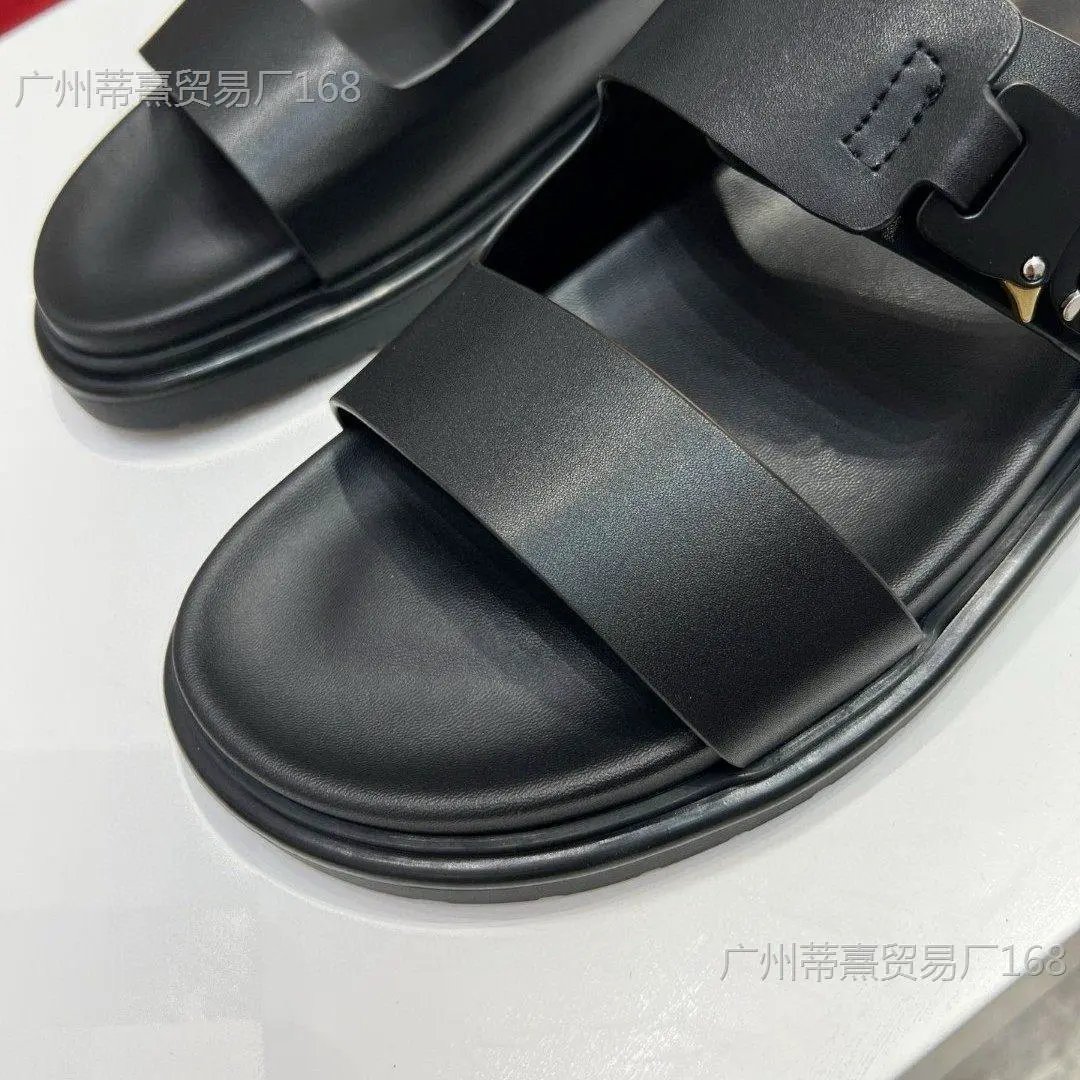 Off-White Industrial Slide Brown Suede Sandals - 13