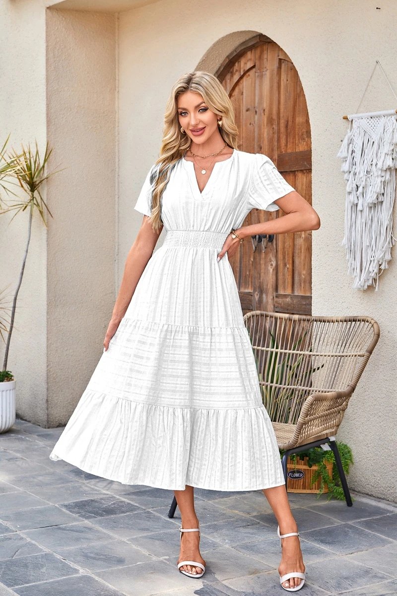 Design Tiered Ruffle Midi Dress Pink - 16