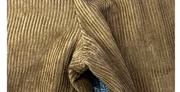 Design Corduroy Wide-Leg Trousers in Mustard Brown Pants - 18