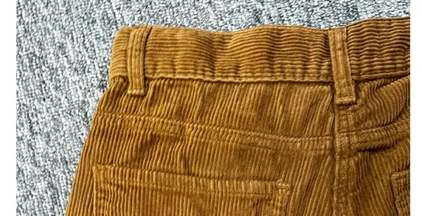 Design Corduroy Wide-Leg Trousers in Mustard Brown Pants - 20