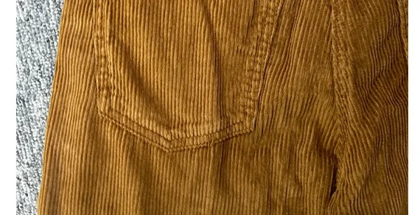 Design Corduroy Wide-Leg Trousers in Mustard Brown Pants - 21