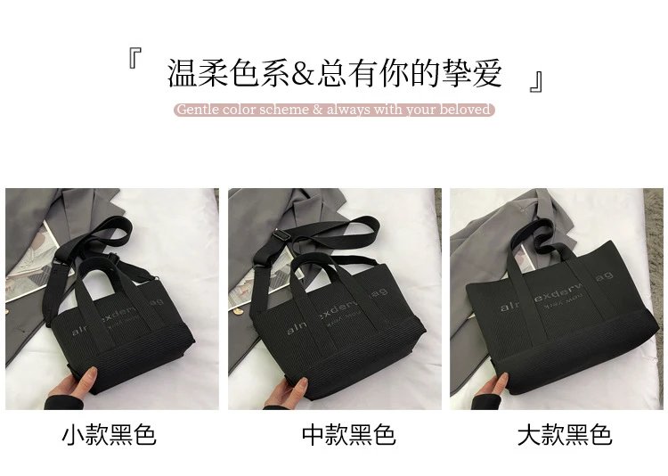 Design Luyuqianduo Mini Tote Bag Black Handbag Handbags - 3