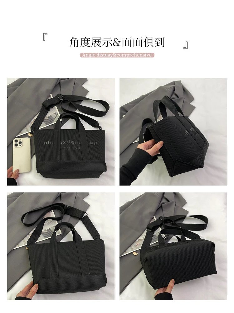 Design Luyuqianduo Mini Tote Bag Black Handbag Handbags - 6