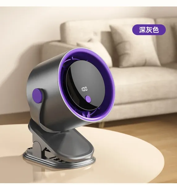 Design Multifunctional Desktop Circulating Clip Fan Purple Electronics - 26