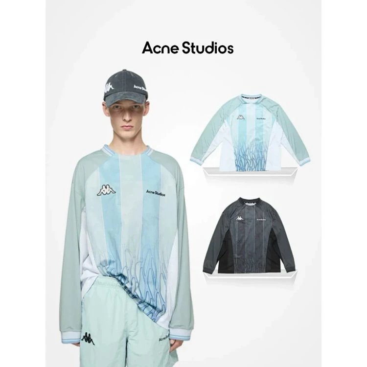 Acne Studios Gradient Print Long-Sleeve Top Light Blue - 5