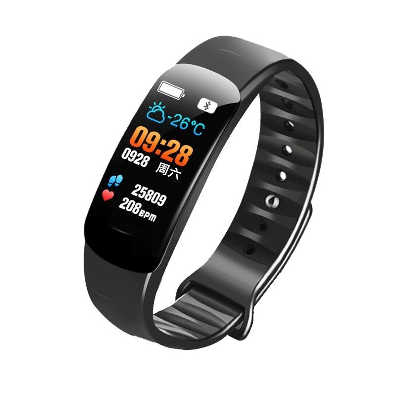 Design Fitness Tracker Black Smartwatch Smartwatches