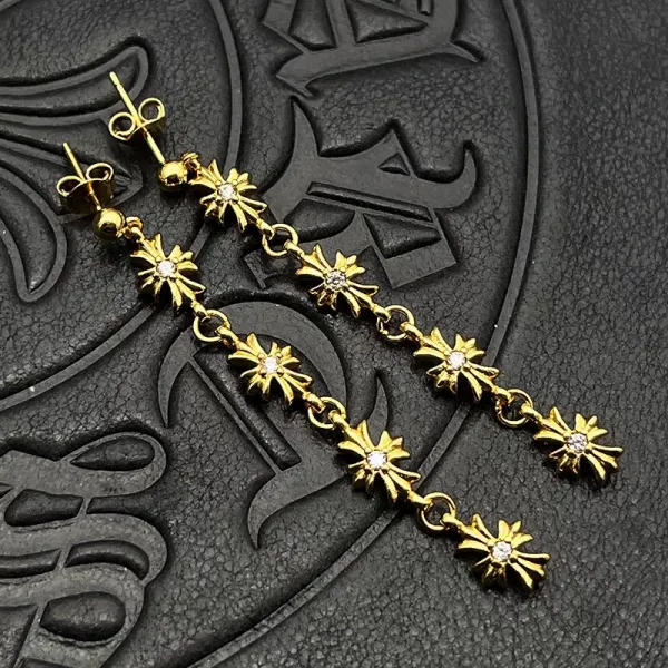 Chrome Hearts Maltese Cross Stud Earrings Gold - 19