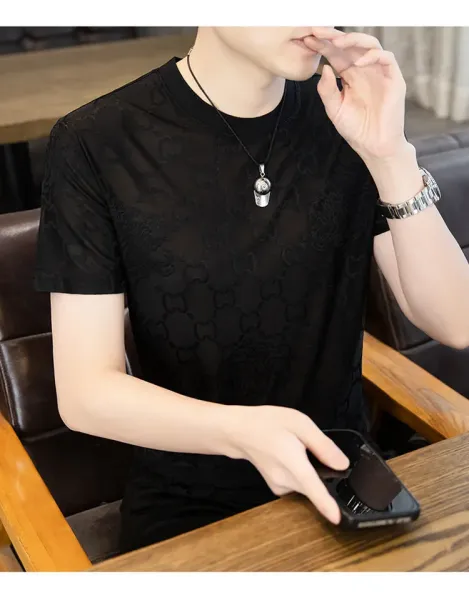 Gucci GG Monogram Print Dark Green T-Shirt - 14