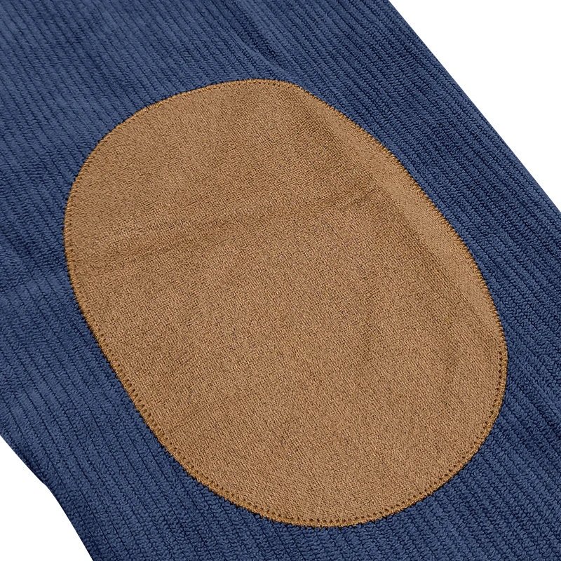Design Corduroy Polo Shirt with Elbow Patches Black Tops.polo - 20