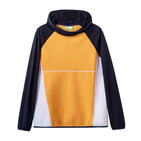 Design Color-Block Hooded Windbreaker Multicolor Outerwear - 4