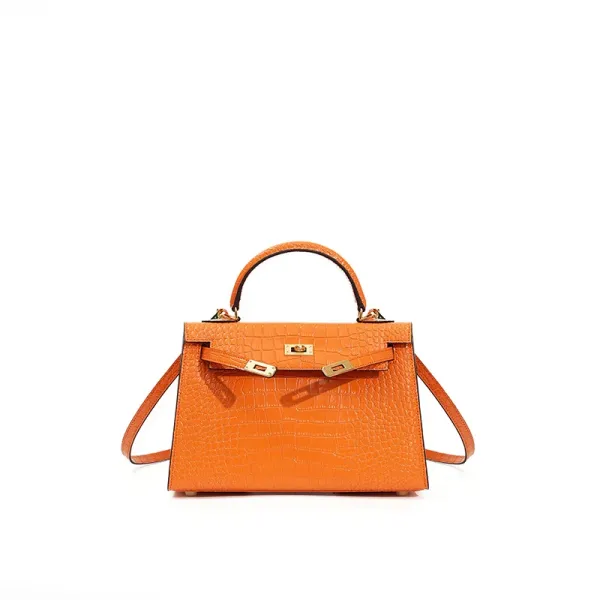 Hermès Kelly Mini Crocodile Orange Handbag - 1