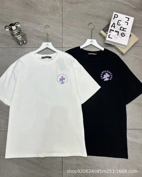 Chrome Hearts Cross Logo Embroidered T-Shirt White and Black - 3