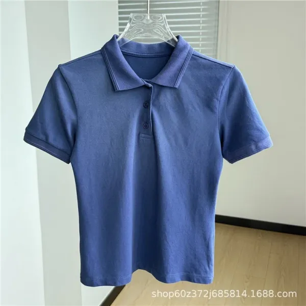 Design Classic Fit Polo Navy Blue Tops Polo - 1