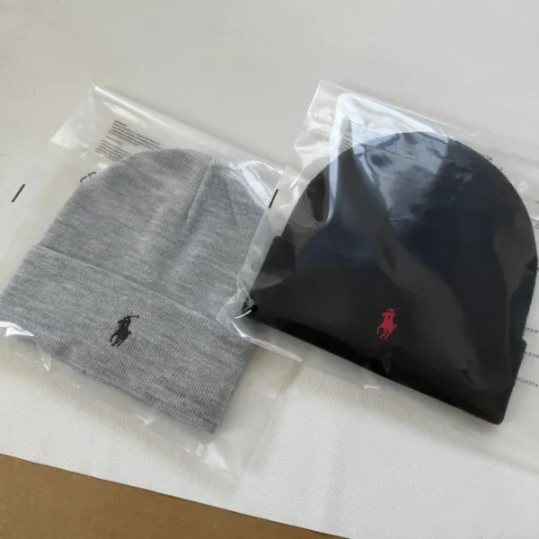 Polo Ralph Lauren Classic Beanie Black and Gray - 8