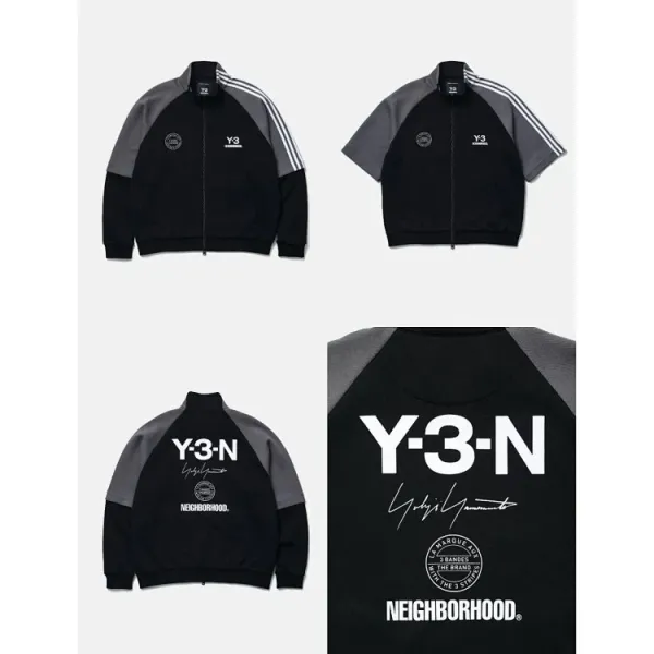 Adidas Y-3 x Neighborhood Track Jacket and Pants Black Gray Set Tracksuit - 7