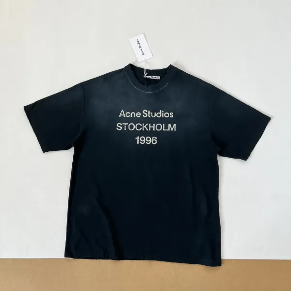 Acne Studios Stockholm 1996 Graphic T-Shirt Black and Gray - 20