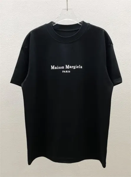 Maison Margiela Logo Print Black T-Shirt - 1
