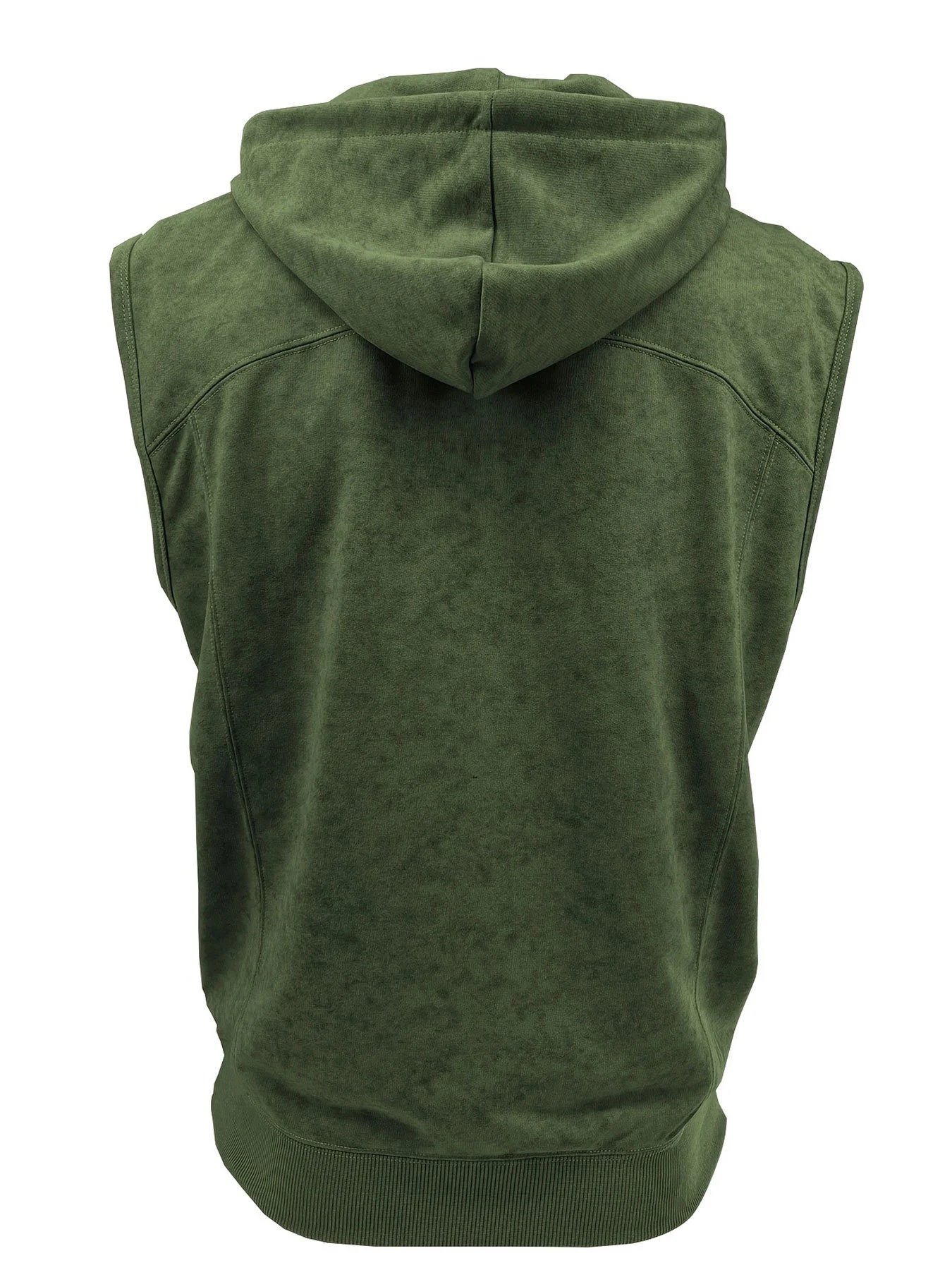 Design Sleeveless Hoodie Navy Acid Wash Vest-Top - 19