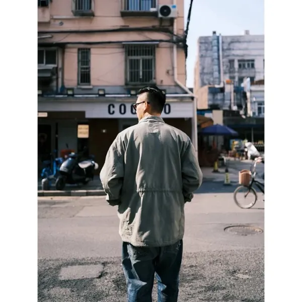 Carhartt Work In Progress M-65 Field Jacket Olive Green Jacket Outerwear - 16