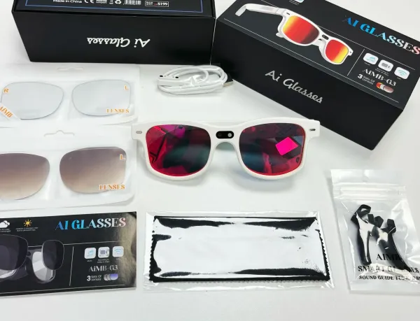 Design Ai Glasses AIMB-G3 Smart Eyewear Transparent Optical Glasses with Interchangeable Lenses Eyewear - 10