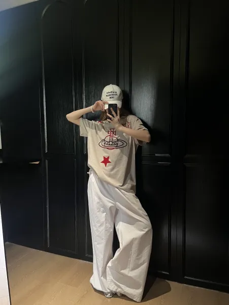 Vivienne Westwood Orb Star Print Beige T-Shirt - 7