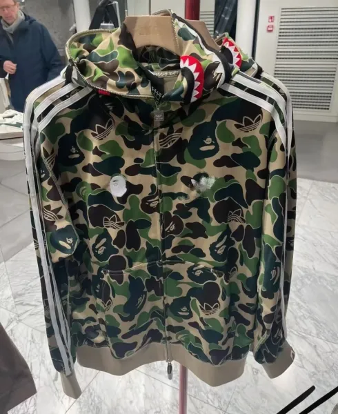 Adidas Originals x A Bathing Ape Camo Shark Hooded Track Jacket Multicolor Hoodie - 1