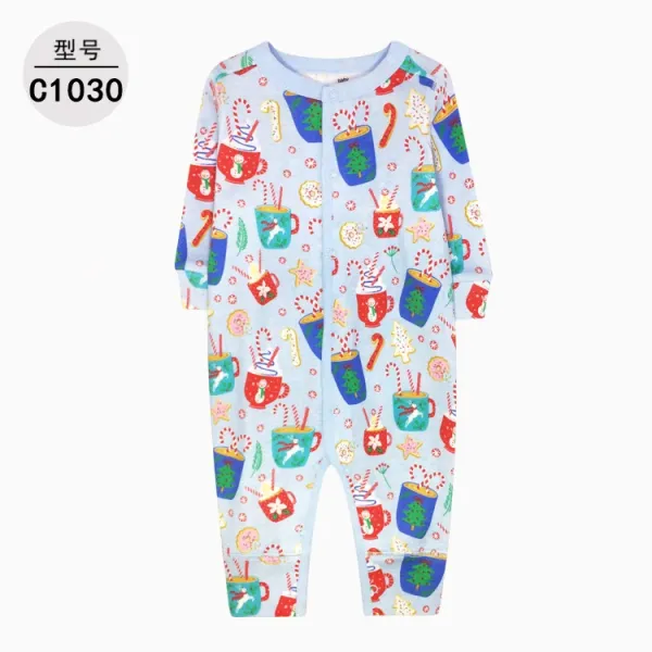 Design Striped Ribbed Footed Romper Brown and White Sleepwear - 29
