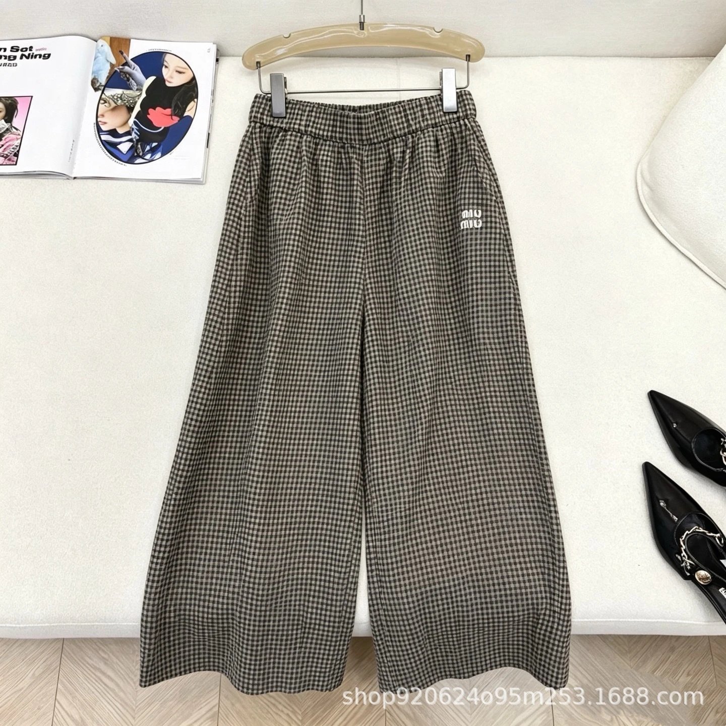 Design Polka Dot Wide-Leg Pants White - 4