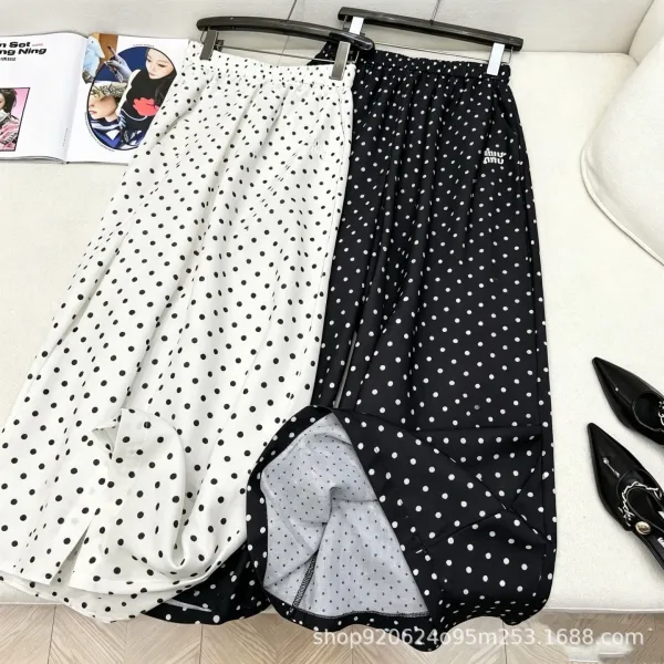 Design Polka Dot Wide-Leg Pants White - 5