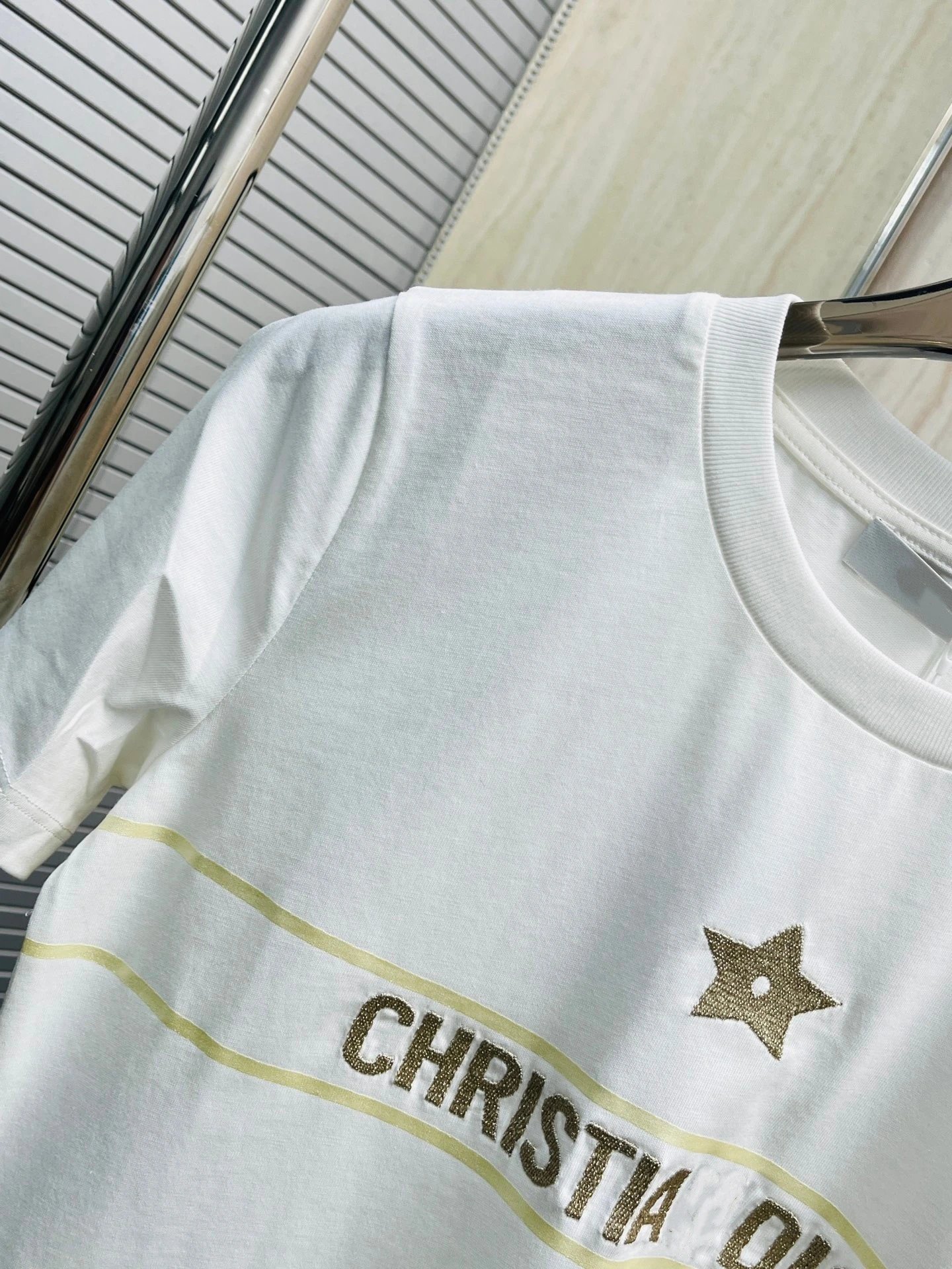 Dior Christia DIO Star Logo White T-Shirt - 14