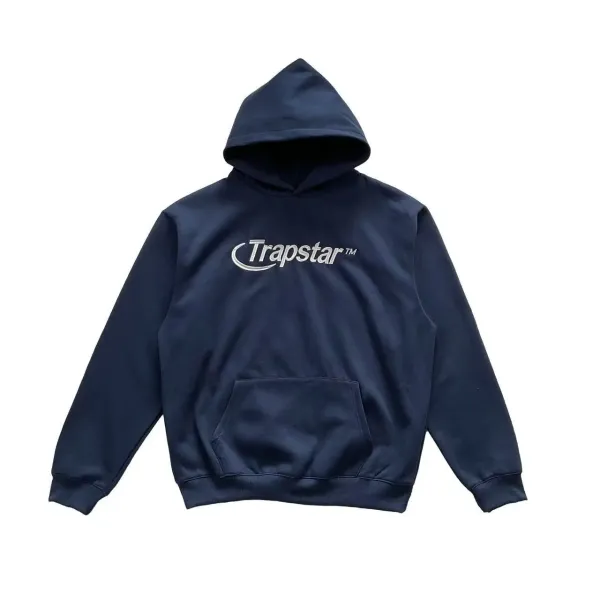 Trapstar Logo Hoodie Navy Blue Hoodie - 1