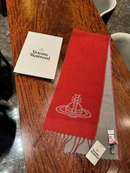 Vivienne Westwood Orb Logo Cashmere Scarf Black - 31