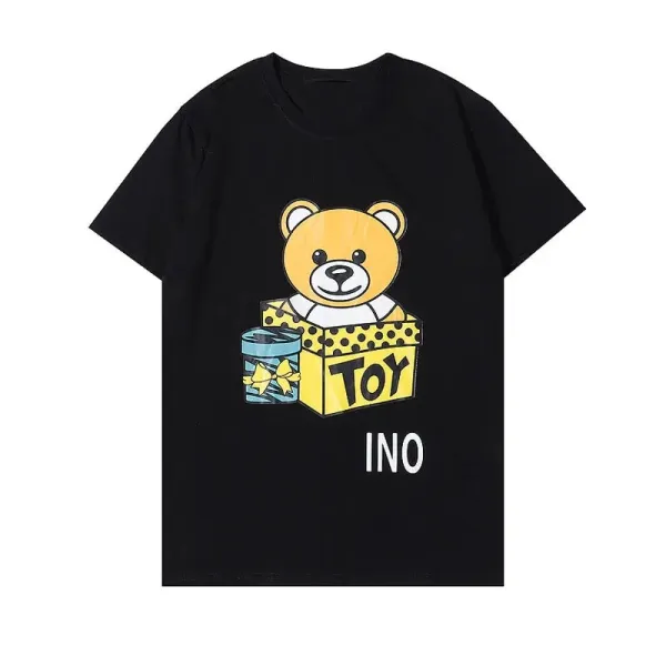 Design INO Bear Graphic Print Black T-Shirt T-Shirts - 20