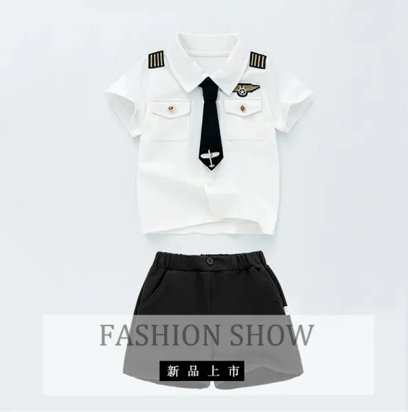 Design Pilot Costume Set White / Black Kids Sets - 2