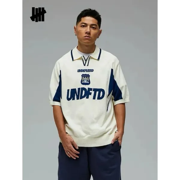 Design Undefeated x Manchester City Polo Shirt Black and Beige Polo Shirt - 7