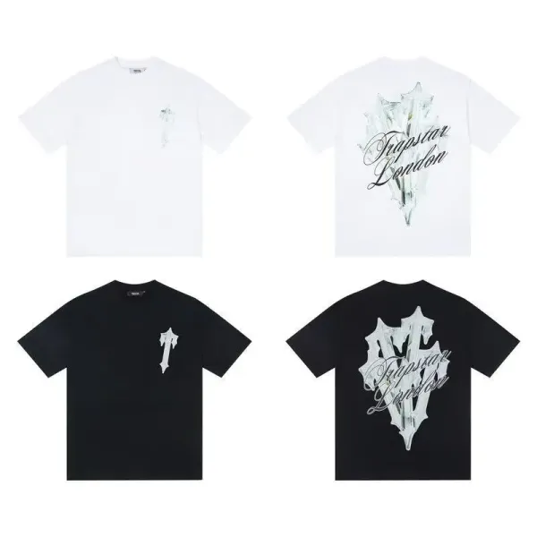 Trapstar Crystal Cross T-Shirt White / Black - 1