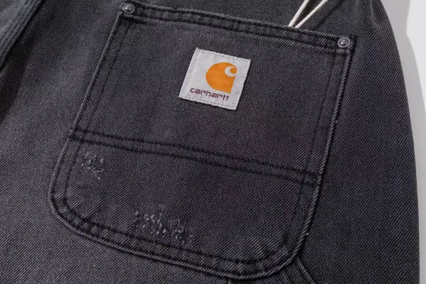 Carhartt Work In Progress Double Knee Shorts Black Denim - 30