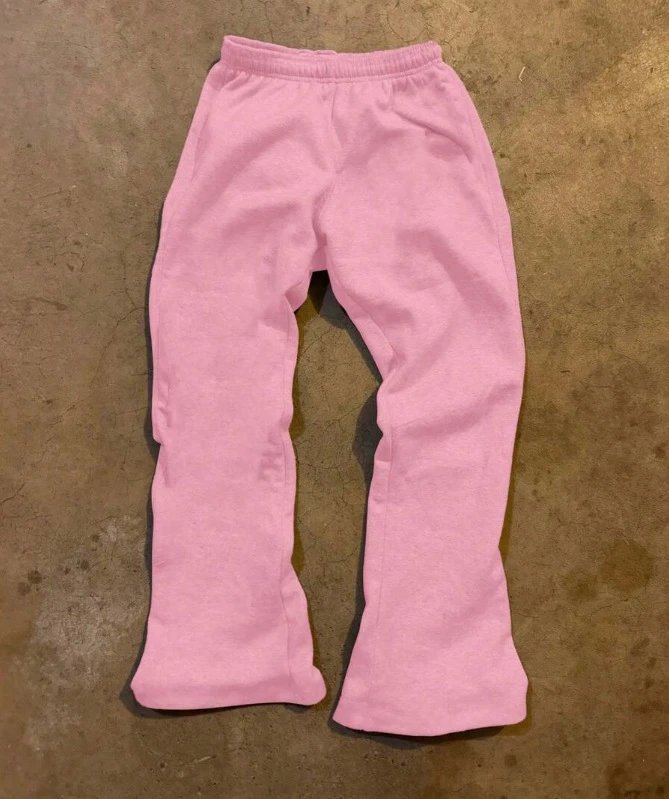 Design Saint Tears Sweatpants Brown with Patchwork and Side Lettering Sweatpants - 23