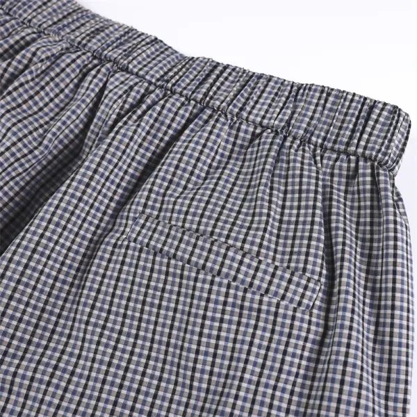 Design Gingham Wide-Leg Pants Gray - 11