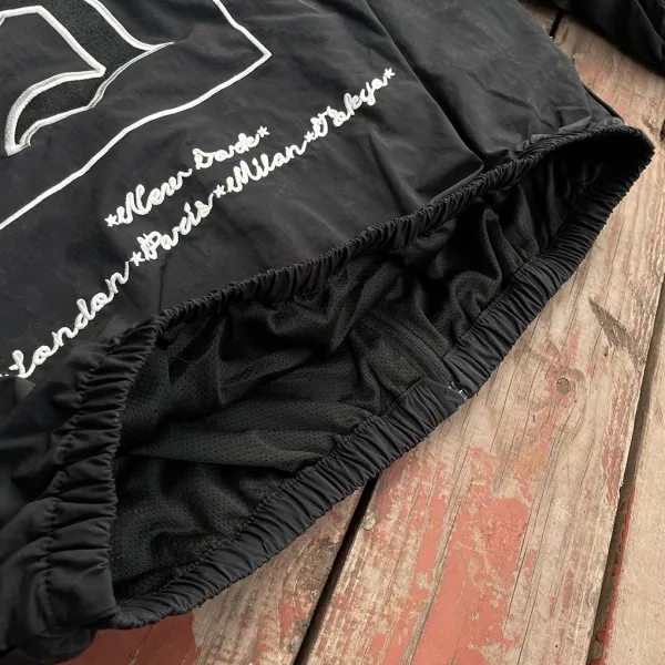 Supreme Gothic Logo Windbreaker Black Jacket Outerwear - 8